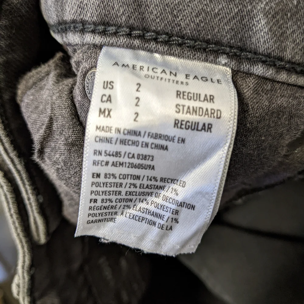 American Eagle Outfitters Dark Gray Skinny Jeans - Picture 5 of 5